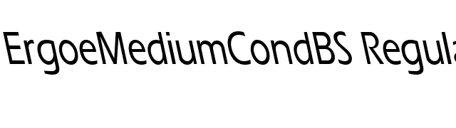 ErgoeMediumCondBS Regular font preview