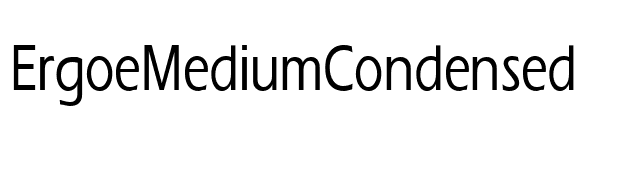 ErgoeMediumCondensed font preview