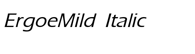 ErgoeMild Italic font preview