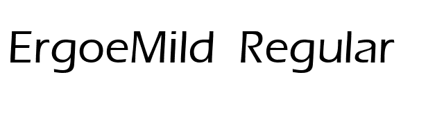 ErgoeMild Regular font preview