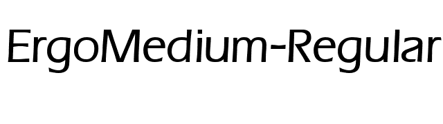 ErgoMedium-Regular font preview