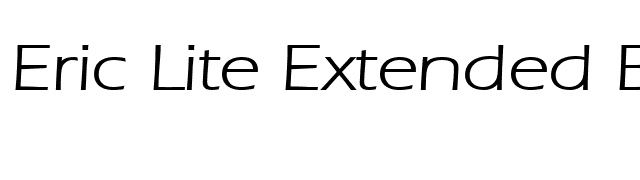 Eric Lite Extended Bold font preview