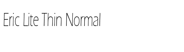 Eric Lite Thin Normal font preview