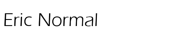 Eric Normal font preview