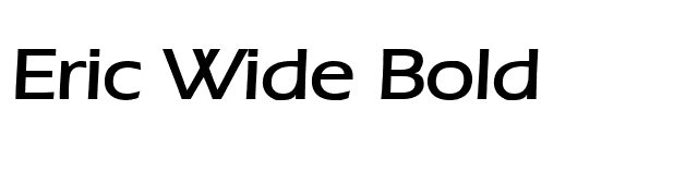 Eric Wide Bold font preview