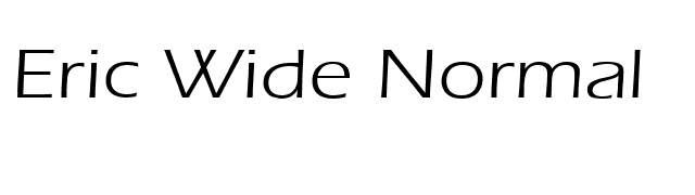 Eric Wide Normal font preview