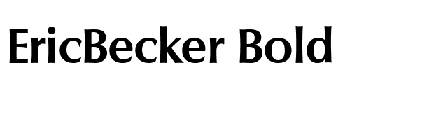 EricBecker Bold font preview