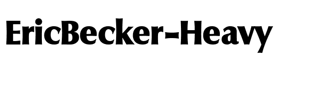 EricBecker-Heavy font preview