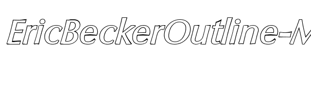 EricBeckerOutline-Medium-Italic font preview