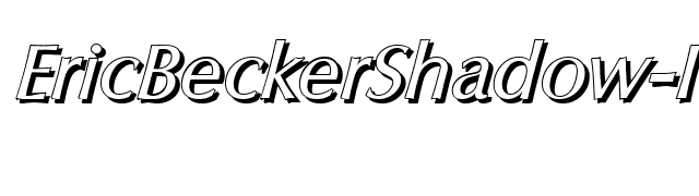 EricBeckerShadow-Italic font preview