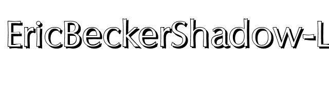 EricBeckerShadow-Light font preview