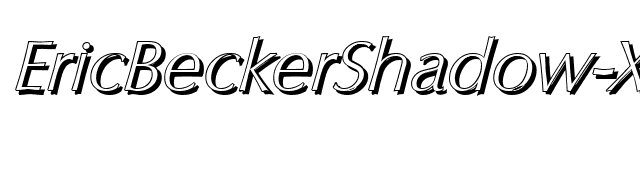 EricBeckerShadow-Xlight-Italic font preview