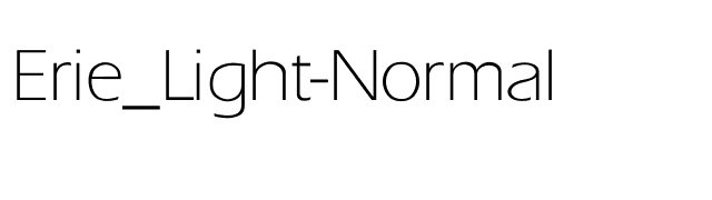 Erie_Light-Normal font preview