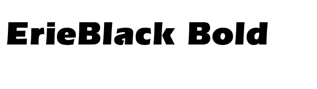 ErieBlack Bold font preview