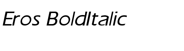 Eros BoldItalic font preview