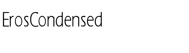 ErosCondensed font preview