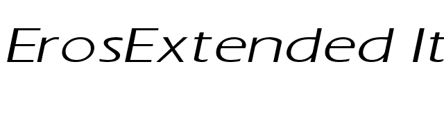 ErosExtended Italic font preview