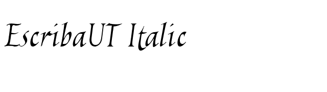 EscribaUT Italic font preview