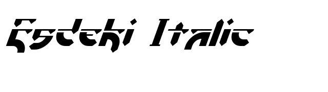 Esdeki Italic font preview