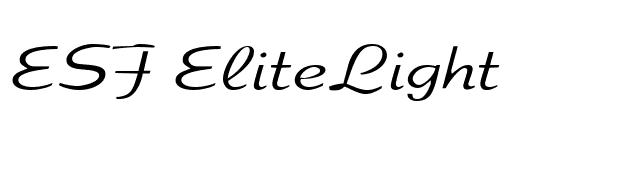 ESF EliteLight font preview