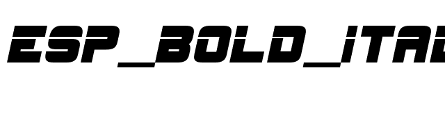 ESP_Bold_Italic font preview