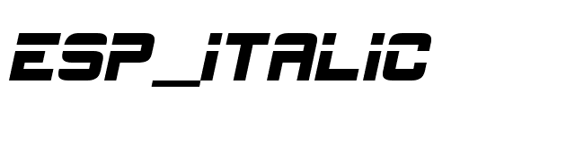 ESP_Italic font preview