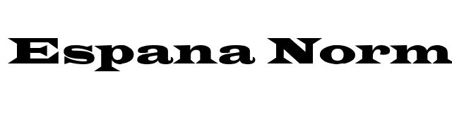 Espana Normal font preview