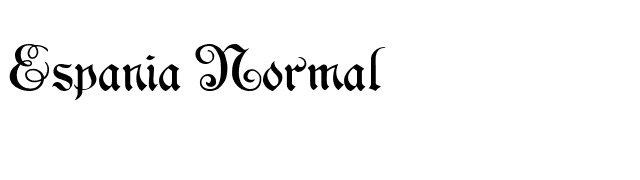 Espania-Normal font preview