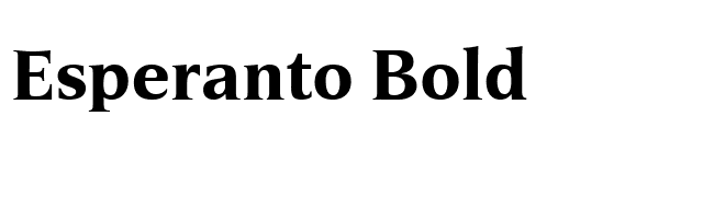 Esperanto Bold font preview