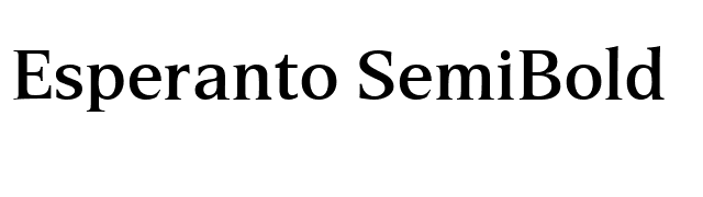 Esperanto SemiBold font preview