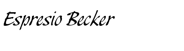 Espresio Becker font preview