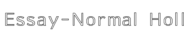 Essay-Normal Hollow font preview