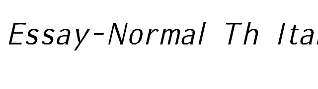 Essay-Normal Th Italic font preview