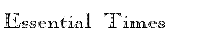 Essential Times font preview