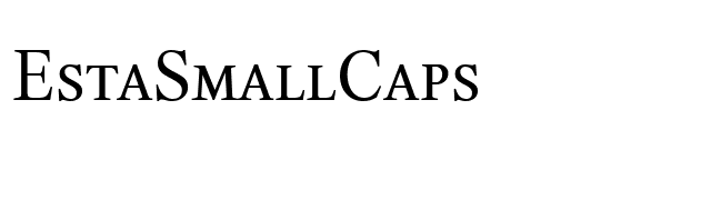 EstaSmallCaps font preview