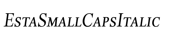 EstaSmallCapsItalic font preview