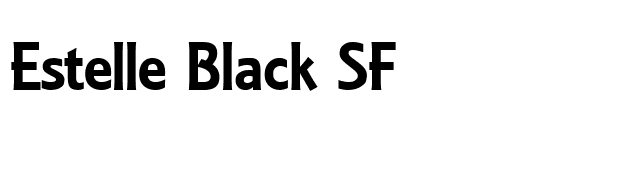 Estelle Black SF font preview