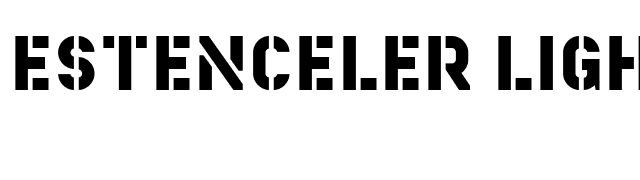 Estenceler Light font preview