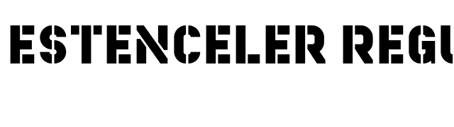 Estenceler Regular font preview