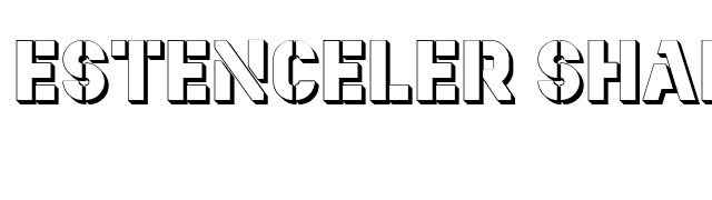 Estenceler Shadow font preview