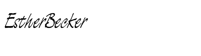 EstherBecker font preview