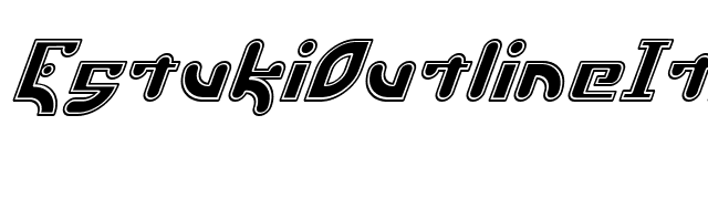 EstukiOutlineItalic font preview