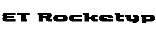 ET Rocketype font preview