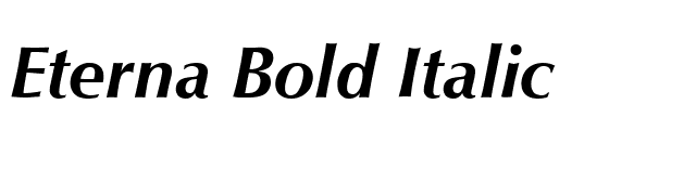 Eterna Bold Italic font preview