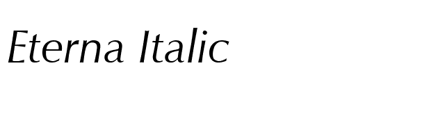 Eterna Italic font preview