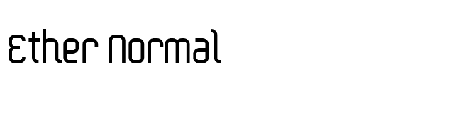 Ether Normal font preview