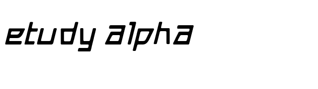 etudy alpha font preview