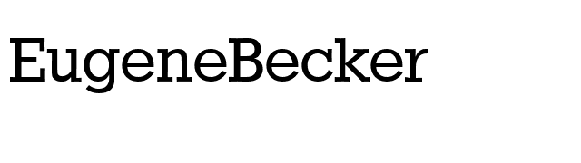 EugeneBecker font preview