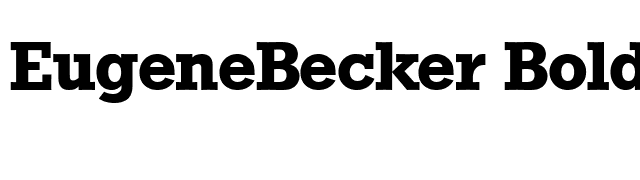 EugeneBecker Bold font preview