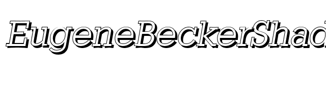 EugeneBeckerShadow-Light-Italic font preview